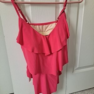 hot pink bathing suit top